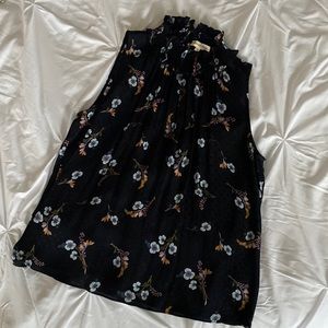 Rebecca Taylor floral sleeveless silk blouse